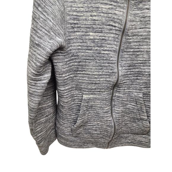 Express Men's Gray Ribbed Mockneck Full Zip Jacket - Small - Picture 4 of 6